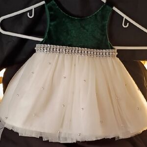 American Princess Green Velvet Dress